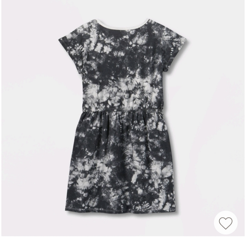 Cat & jack short sleeve knit dress.  Size XS dark grey tie dye NWT